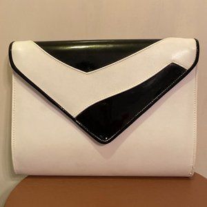 Black and White Patent Leather Purse